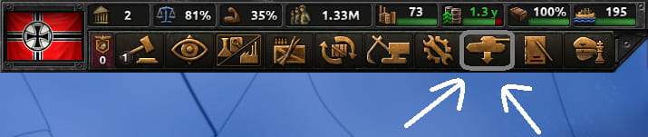 Recruit & Deploy panel in Hearts of Iron IV