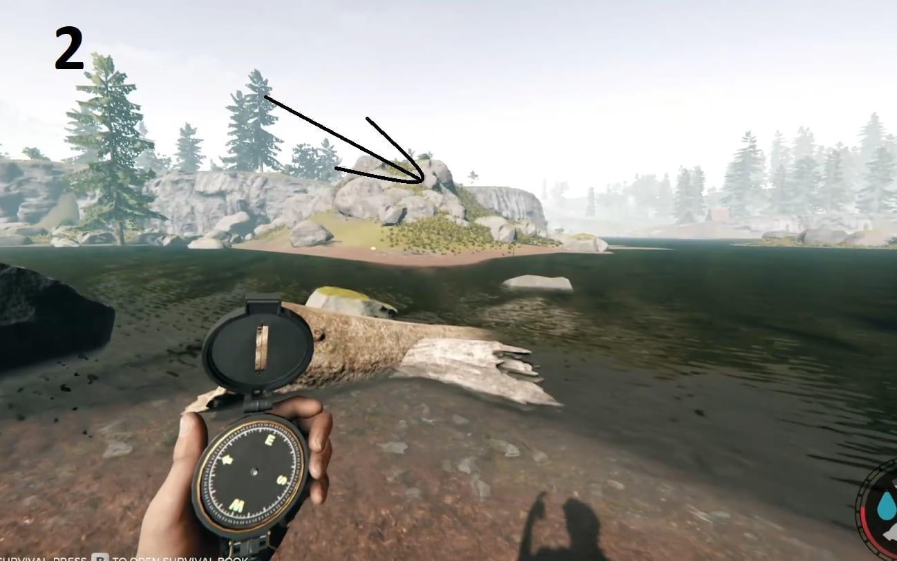 Image 2: Location of the chainsaw + ice axe