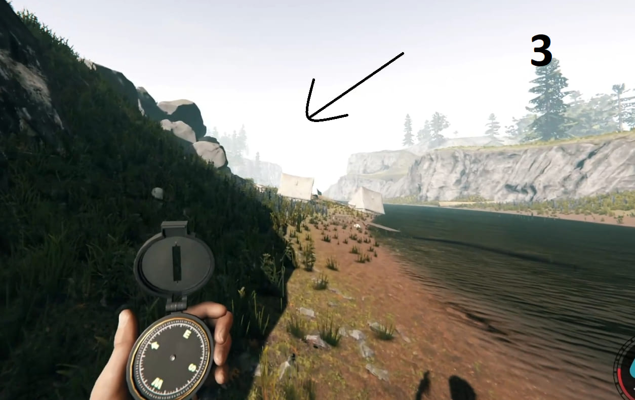 Image 3: Location of the chainsaw + ice axe