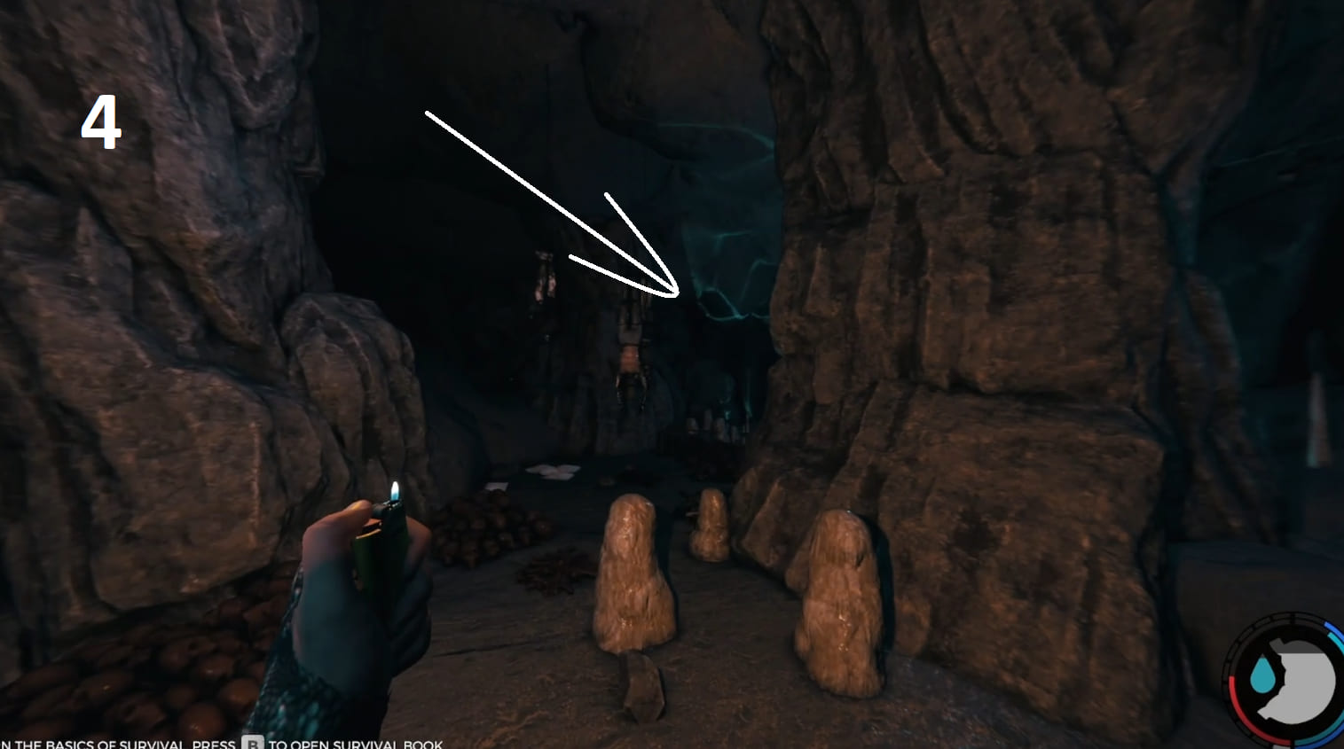 Image 4: Location of the chainsaw + ice axe