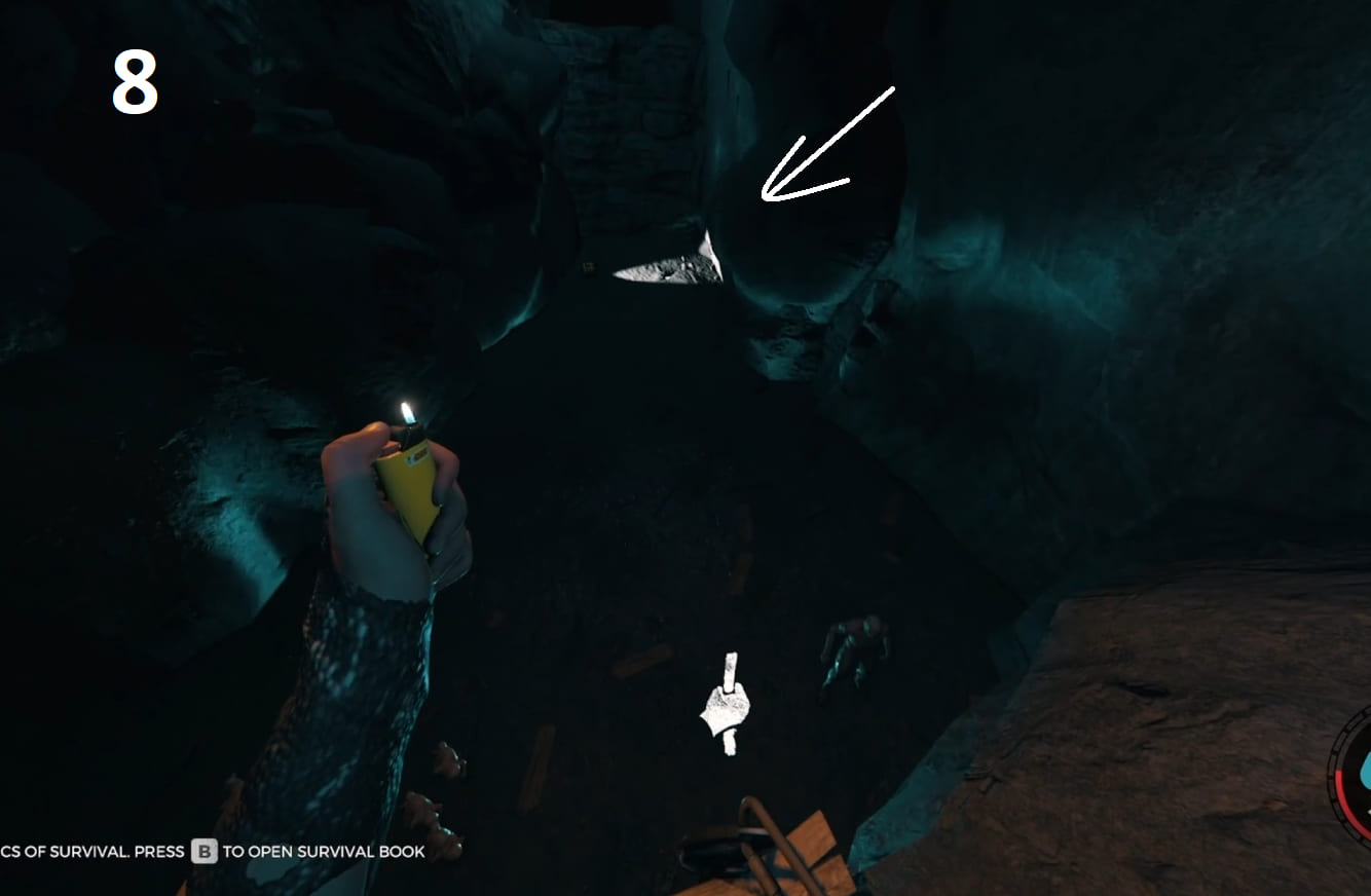 Image 8: Location of the chainsaw + ice axe