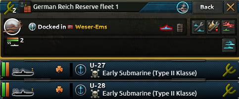 Selected submarines